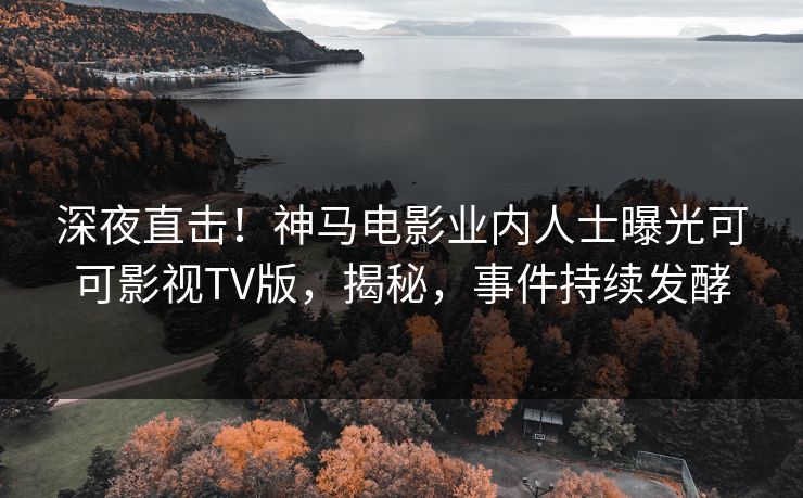 深夜直击！神马电影业内人士曝光可可影视TV版，揭秘，事件持续发酵